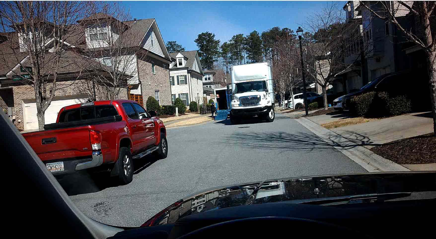 Huge truck coming at me